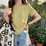 Cotton Twist Front T-Shirt for Casual Wear